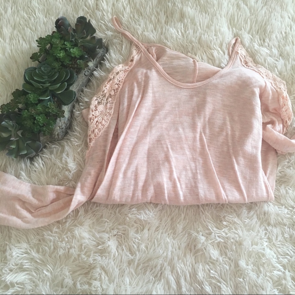Pink Cold Shoulder Altar’D State Top!